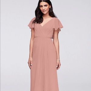 Davids Bridal Flutter Bridesmaid Dress in Ballet